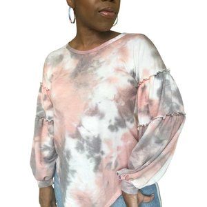 💐 (NWT) Tie Dye Balloon Sleeve Sweater